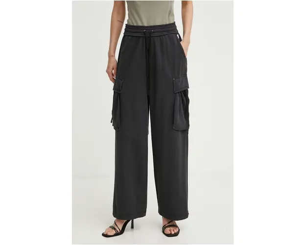 G-Star Raw pantaloni de trening din bumbac culoarea negru, neted, D24568-B661