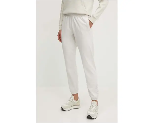 Dkny pantaloni de trening culoarea bej, cu imprimeu, DP4P3394