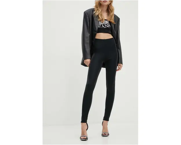 Moschino Jeans colanti femei, culoarea negru, neted, 0326.8238