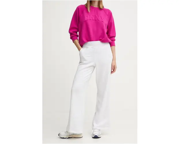 Dkny pantaloni de trening culoarea gri, melanj, DP4P3473