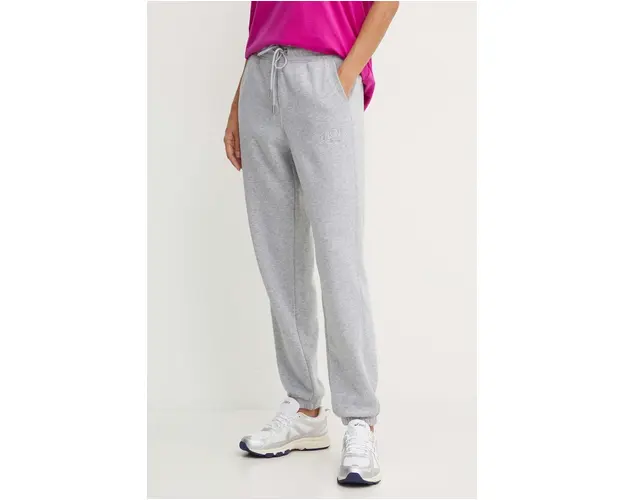 Dkny pantaloni de trening culoarea gri, neted, DP4P3471