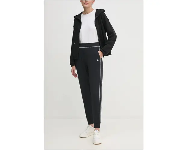 United Colors of Benetton pantaloni de trening culoarea negru, neted, 3JLC3F03T
