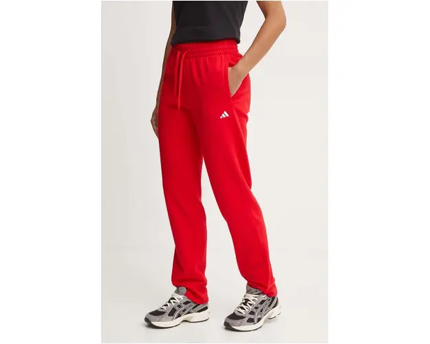 adidas pantaloni de trening Essentials culoarea rosu, neted, IY1634