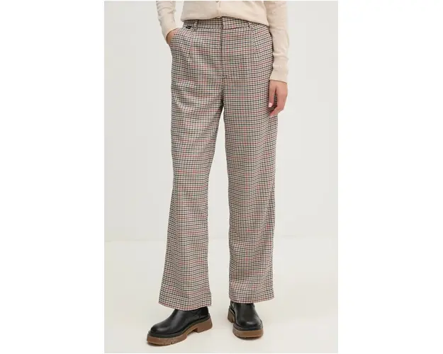 Pepe Jeans pantaloni BRISTOL femei, culoarea albastru marin, drept, high waist, PL211777