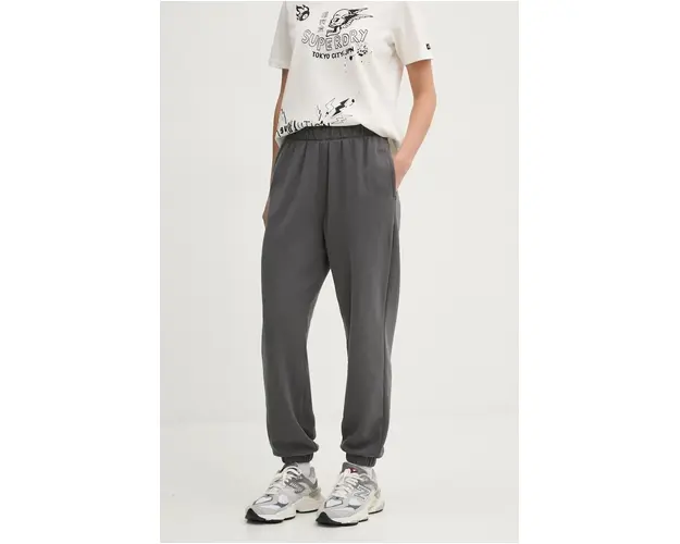 Hollister Co. pantaloni de trening culoarea gri, neted, KI347-4121