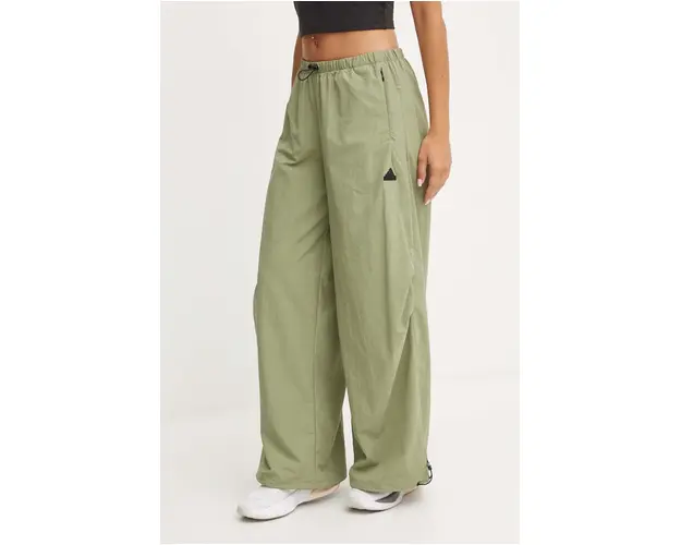 adidas pantaloni City Escape femei, culoarea verde, neted, IW5205