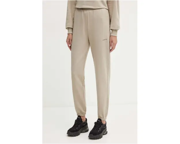 La Mania pantaloni de trening PL culoarea bej, neted, CALLING