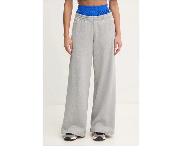 adidas Originals pantaloni de trening din bumbac Ksenia SweatPant culoarea gri, melanj, IW5670