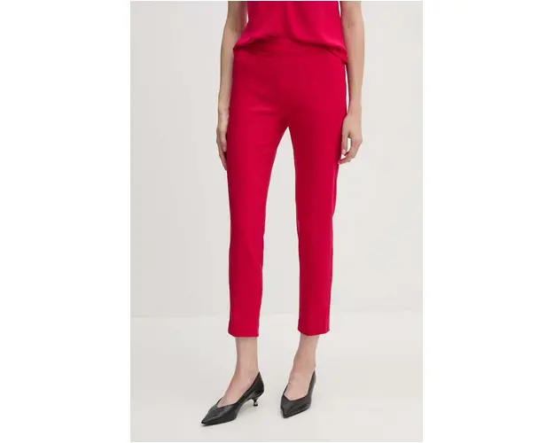 Morgan pantaloni PROSY.F femei, culoarea rosu, fason tigareta, medium waist, PROSY.F