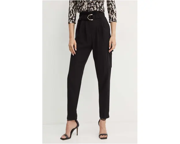 Morgan pantaloni PROUR.F femei, culoarea negru, fason cargo, high waist, PROUR.F