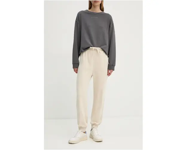 G-Star Raw pantaloni de trening din bumbac culoarea bej, cu imprimeu, D25407-D562