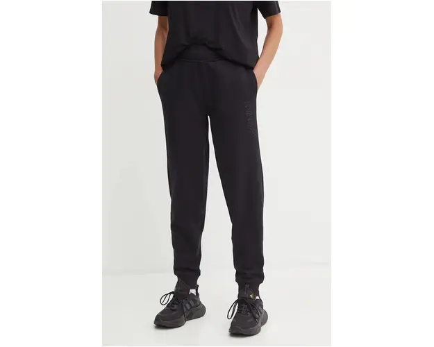Asics pantaloni femei, culoarea negru, cu imprimeu, 2032C844