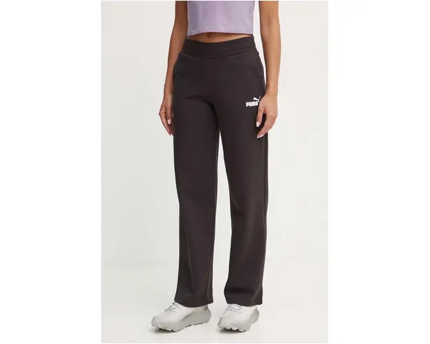 Puma pantaloni de trening culoarea negru, neted, 676093