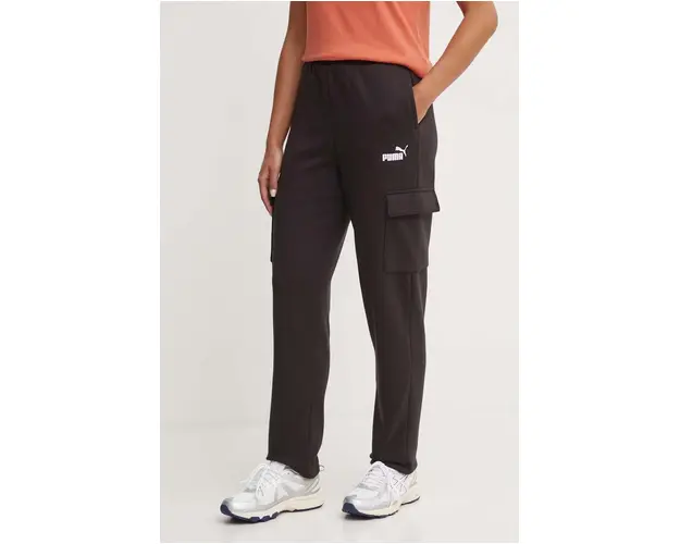 Puma pantaloni de trening culoarea negru, neted, 682502