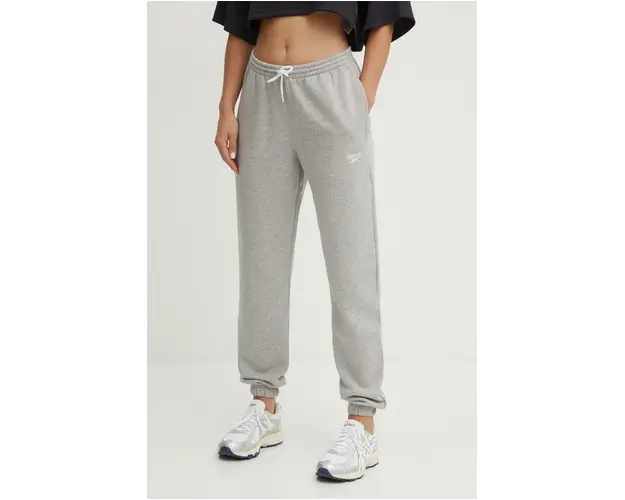 Reebok Classic pantaloni de trening culoarea gri, neted, 100202909