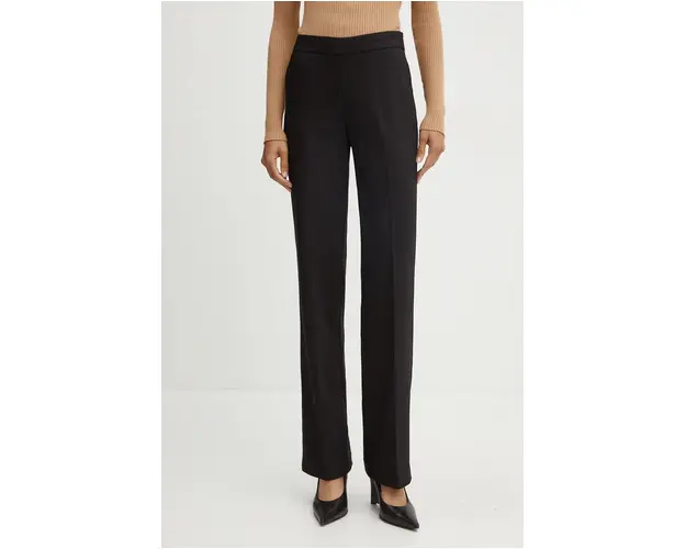 Morgan pantaloni PBEKA.F femei, culoarea negru, drept, medium waist, PBEKA.F