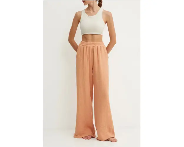JOYINME pantaloni Rest 2.0 femei, culoarea portocaliu, lat, high waist, Rest 2.0