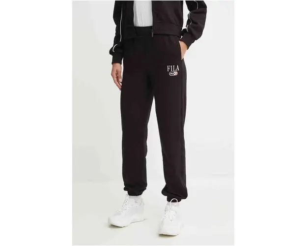 Fila pantaloni de trening Lewisville culoarea negru, neted, FAW0911