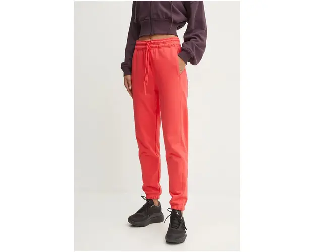 adidas by Stella McCartney pantaloni de trening culoarea portocaliu, neted, IX1639
