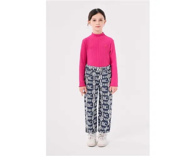 Bobo Choses pantaloni de trening din bumbac pentru copii culoarea albastru marin, modelator, 224AC104