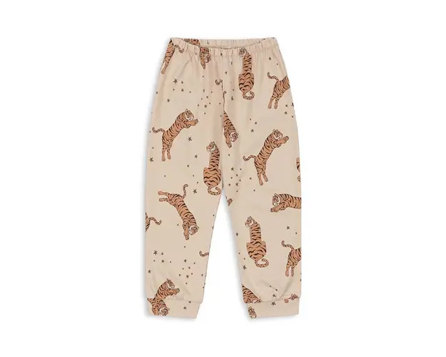 Konges Sløjd pantaloni de trening din bumbac pentru copii DREY PANTS GOTS culoarea bej, modelator, KS101488