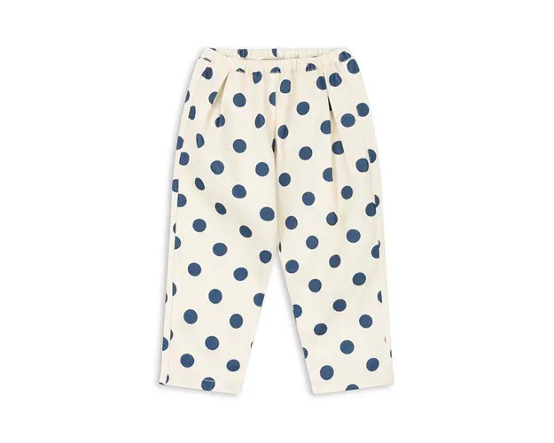 Konges Sløjd pantaloni de bumbac pentru copii NOLA PANTS GOTS culoarea alb, modelator, KS101636