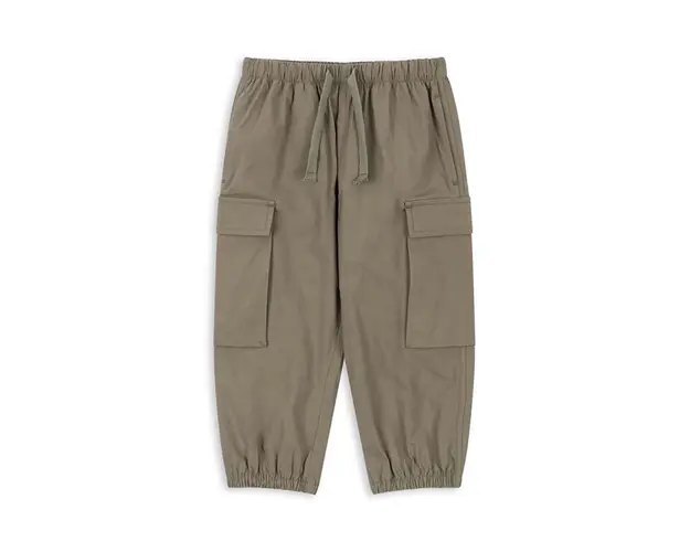 Konges Sløjd pantaloni copii PEPPE PANTS GOTS culoarea verde, neted, KS101641