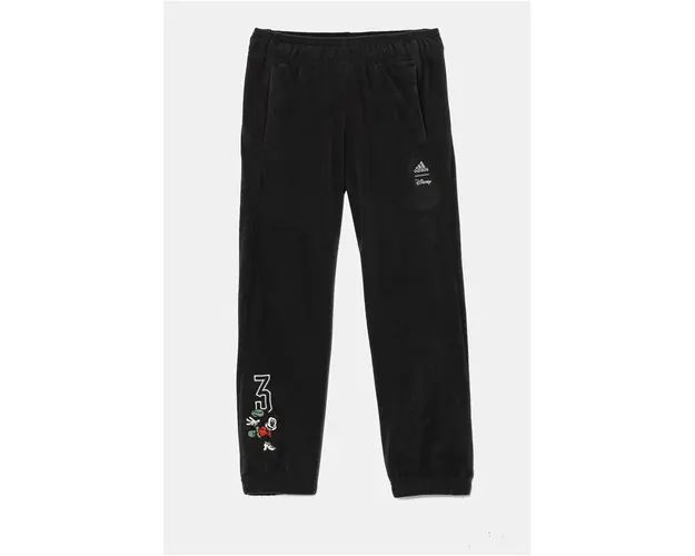 adidas pantaloni de trening pentru copii LK DY MM WI PNT culoarea gri, cu imprimeu, IV9626