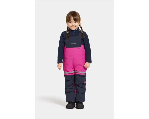Didriksons pantaloni de schi pentru copii BJÄRVEN K BIB PANT culoarea roz, 505430