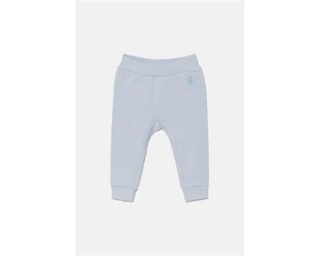 United Colors of Benetton pantaloni de trening din bumbac pentru bebelusi neted, 3J70AF01R