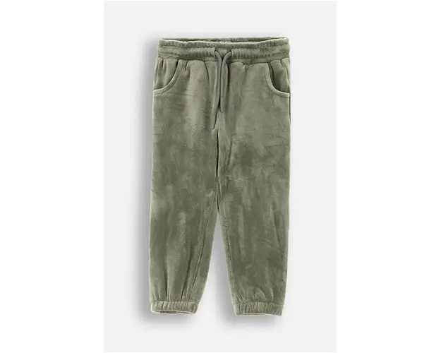 Coccodrillo pantaloni de trening pentru copii culoarea maro, neted, SMILE BOY NEWBORN