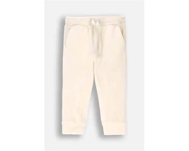 Coccodrillo pantaloni de trening pentru copii culoarea bej, neted, CUTE GIRL NEWBORN