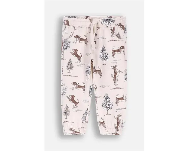 Coccodrillo pantaloni de trening din bumbac pentru copii culoarea bej, modelator, FRIENDS TOGETHER BOY NEWBORN