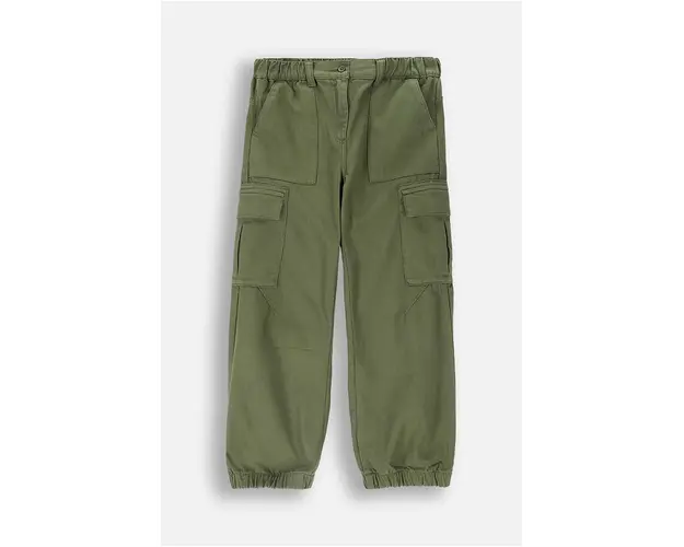 Coccodrillo pantaloni copii culoarea verde, neted, MYSTIC NATURE GIRL JUNIOR