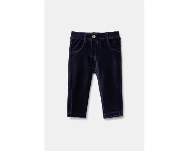 United Colors of Benetton pantaloni bebe culoarea albastru marin, neted, 4DZBAE003