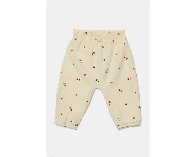 United Colors of Benetton pantaloni din bumbac pentru bebelusi culoarea bej, modelator, 40CYAF01D