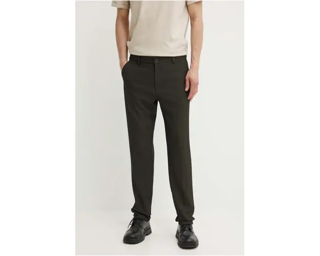 Les Deux pantaloni barbati, culoarea verde, drept, LDM501072