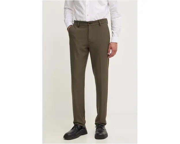 Les Deux pantaloni barbati, culoarea verde, drept, LDM501072