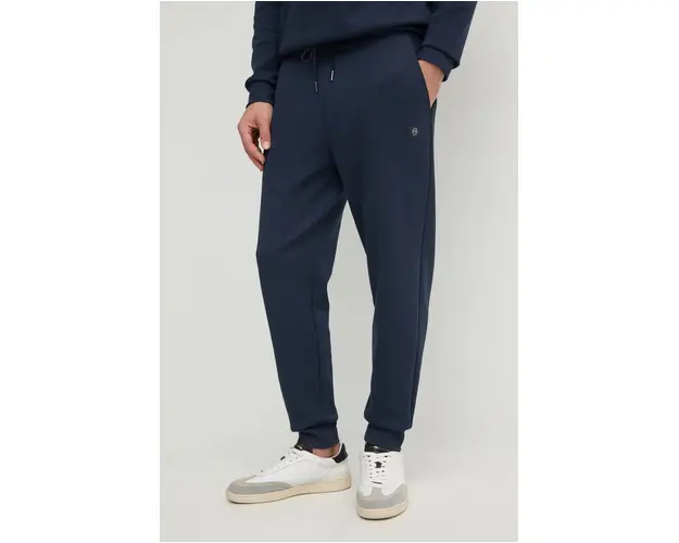 BOSS pantaloni de trening culoarea albastru marin, neted, 50520322
