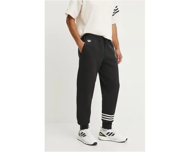 adidas Originals pantaloni de trening Neuclassics Pant culoarea negru, cu imprimeu, IW0973