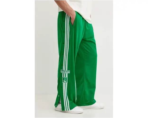 adidas Originals pantaloni de trening Adibreak culoarea verde, cu imprimeu, IY9923