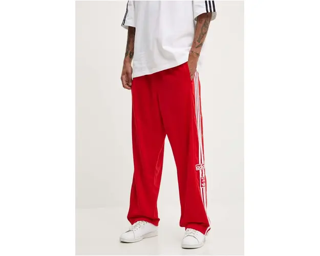 adidas Originals pantaloni de trening culoarea rosu, cu imprimeu, IY9924