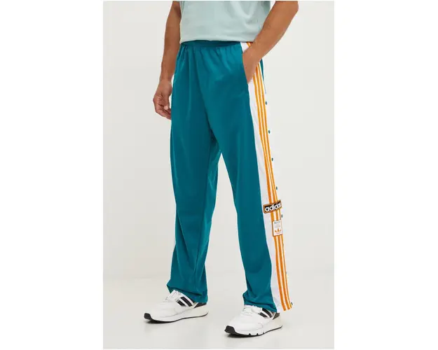 adidas Originals pantaloni Adibreak barbati, culoarea turcoaz, modelator, IY9932