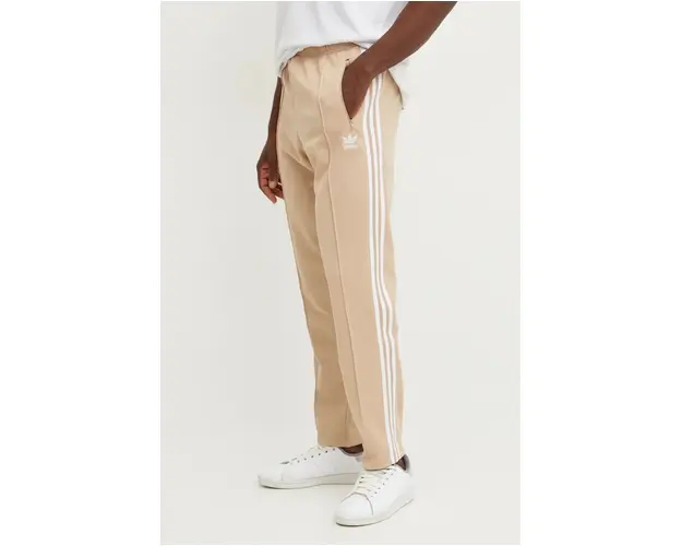 adidas Originals pantaloni de trening Adicolor Classics Beckenbauer Pant culoarea bej, drept, IZ1857