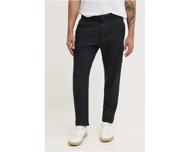 Joop! pantaloni barbati, culoarea negru, drept, 30043189