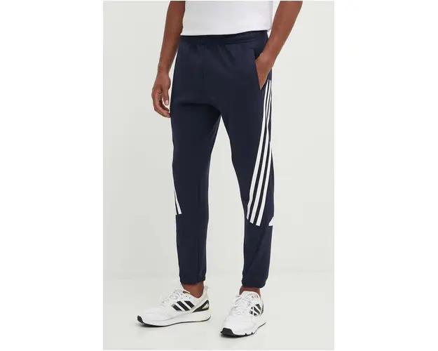 adidas pantaloni de trening Future Icons culoarea albastru marin, cu imprimeu, IW8575