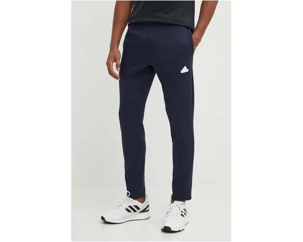 adidas pantaloni de trening Future Icons culoarea albastru marin, cu imprimeu, IX3904