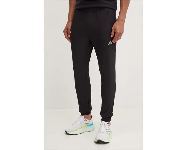 adidas pantaloni de trening culoarea negru, neted, JD8733