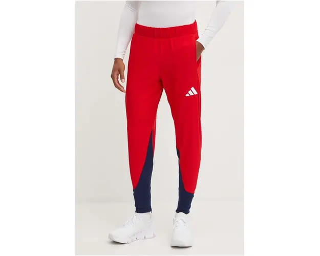 adidas Performance pantaloni de antrenament Polska culoarea rosu, modelator, JF6673