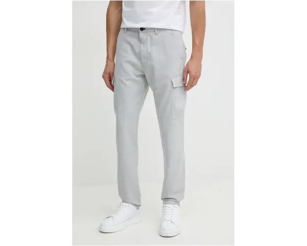 Joop! pantaloni barbati, culoarea gri, drept, 30043844